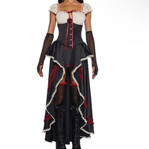 Dolls Kill Black and Red Mini Dress